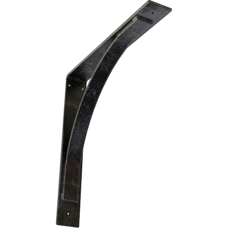 Ekena Millwork Morris Steel Bracket, Antiqued Silver 3"W x 20"D x 20"H BKTM03X20X20MOASV